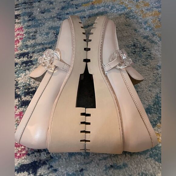 Dolce Vita Leather Platform Loafers w/Acrylic Chain Chunky 7.5 - Picture 5 of 8